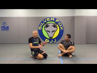 Karel "silver fox" pravec no gi guard pull entry (into perpendicular guard split guard), de la riva details