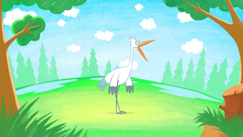 Птички 2 молодые обучающая развивающая песенка мультик для малышей про птиц аист курица сова