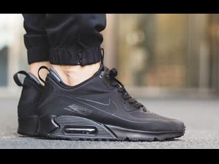 Nike air max 90 (mid winter) tripple black sneakerhead