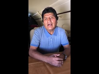 Mensaje de evo morales poco antes de aterrizar