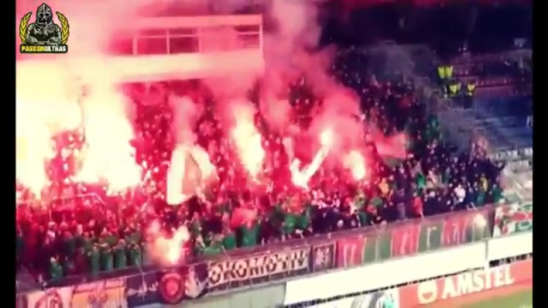 Pyro ultras lokomotiv moscow in zlín 07 12 2017 | uefa europa league