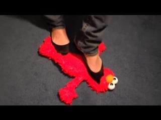 Elmo loves my feet