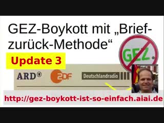 Wer jetzt noch zahlt ist selbst schuld! gez boykott ist so einfach update nr