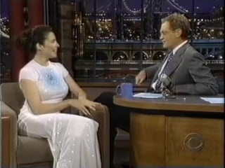 Mimi rogers (1st wife of tom cruise) on david letterman, 1998 (452)