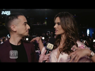 Backstage at vs fashion show with alessandra ambrosio