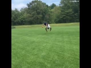 Коллинс демонстрирует свой атлетизм