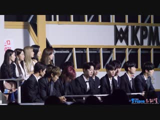 181220 레드벨벳 red velvet 워너원 wanna one reaction to 오마이걸 비밀정원+불꽃놀이 4k 직캠 @ kpma by spinel