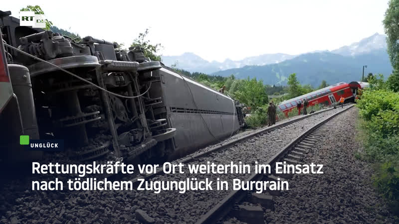 Rettungskräfte vor ort weiterhin im einsatz nach tödlichem zugunglück in burgrain