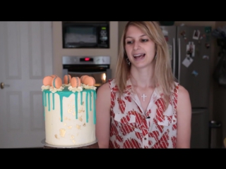 Gold leaf and ganache deorated cake tutorial