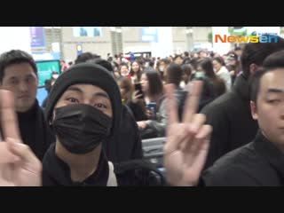 [newsen] 방탄소년단(bts), 글로벌한 멋짐 [뉴스엔tv] @incheonairport 190212