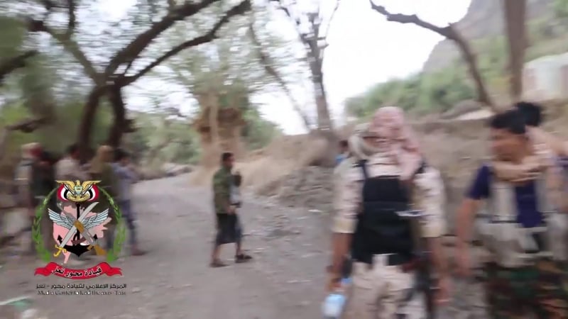 معارك من جبهة جبل حبشي العنين بلاد الوافي غرب مدينة تعز