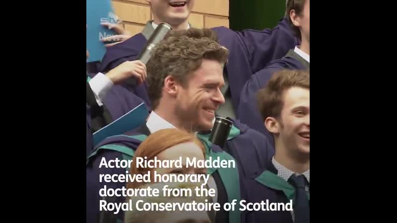 Richardmadden has collected an honorary doctorate from @rcs the actor expressed his delight to finally graduate afte