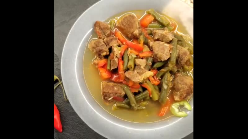 Говядина с фасолью