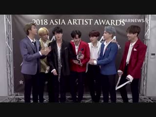 181128 bts backstage interview @ 2018 asia artist awards