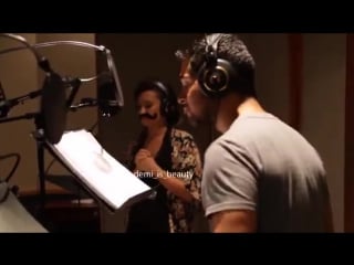 Demi lovato & wilmer valderrama recording for “charming”