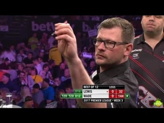 Adrian lewis vs james wade (2017 premier league darts / week 3)
