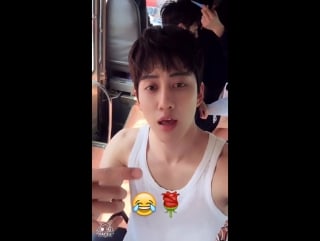 "😂🌹"@m1keangelo ig stories [170115]