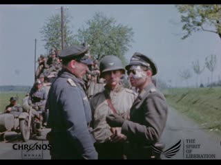 German wehrmacht driving in to surrender to us near prague (1945)