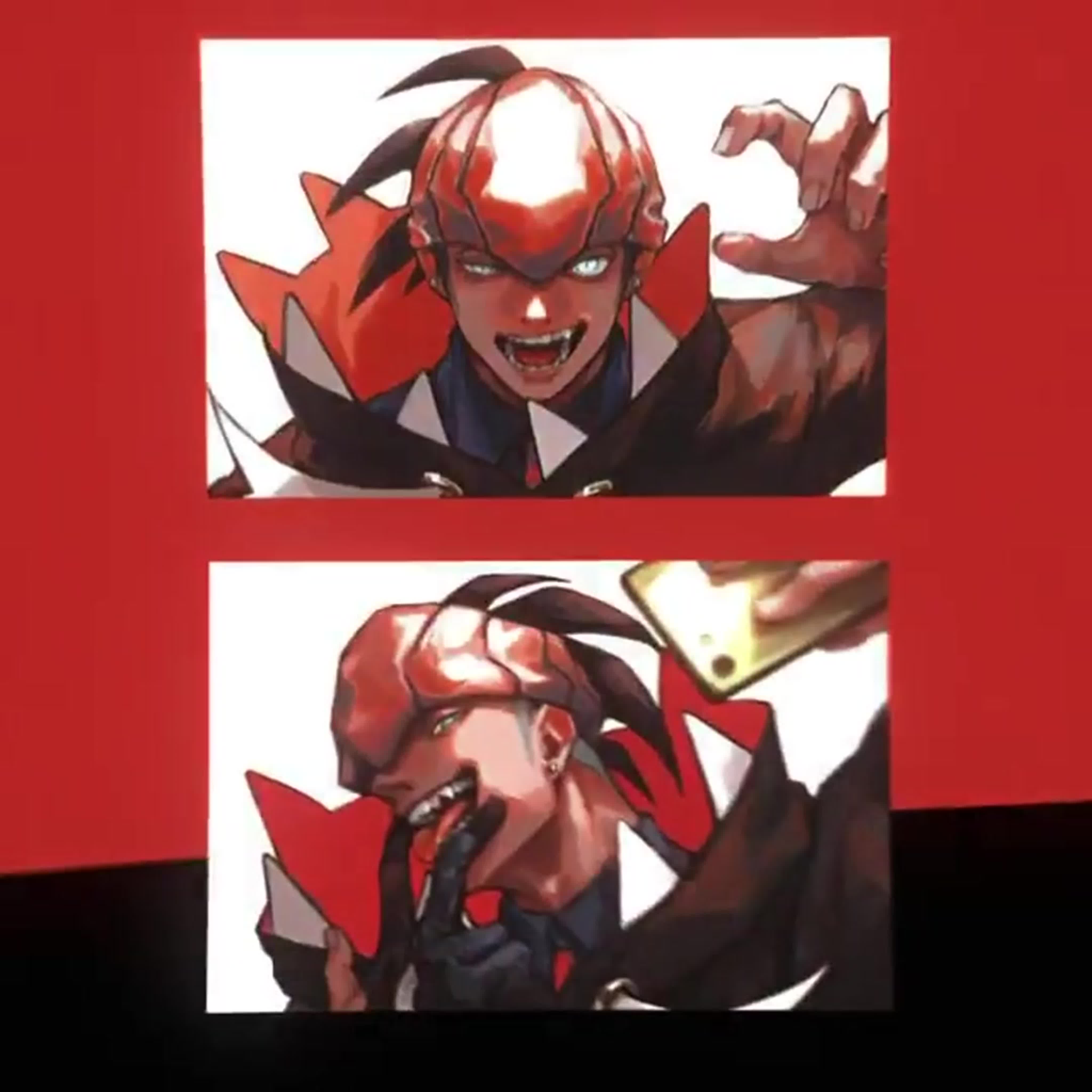 Leon caressing Raihan’s back tenderly