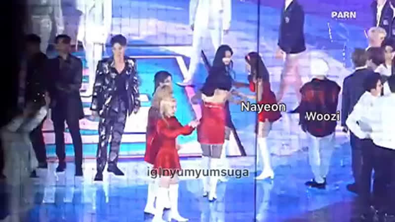 Ziyeon | woozi and nayeon at sbs gayo daejun