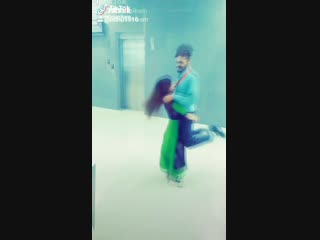 Indian gf lifts her bf @ office | front