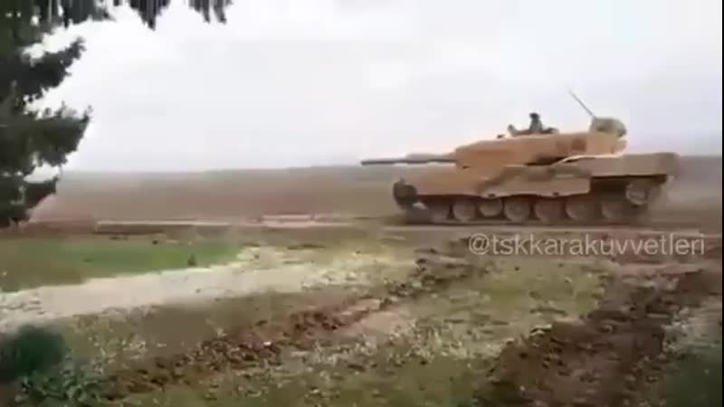 Колонна танков leopard 2a4 турецкой армии в идлибе