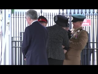 Toddler throws tantrum with the queen and theresa may