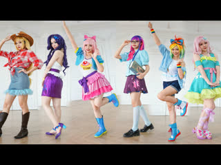 【mlp cosplay 6人】 tara strong and ashleigh ball, andrea libman, tabitha st germain equestria girls my little pony