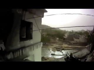 Us soldiers in afghanistan helmetcam heavy firefight