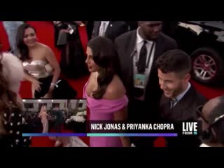 @priyankachopra and @nickjonas arriving on the red carpet