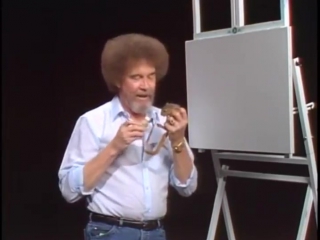 Bob ross feeding an orphaned squirrel