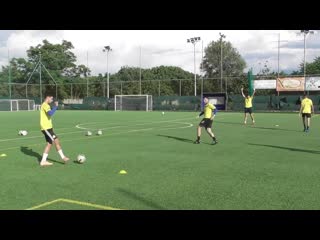 Soccer training ideas 11 (passing drill on fifths)
