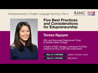 Five best practices and considerations entrepreneurship in english language teaching series