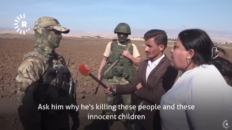 Жители сирии заблокировали колонну российских военных