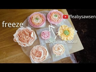 Buttercream peonies, romantic ruffled flowers, roses peony buds how to pipe