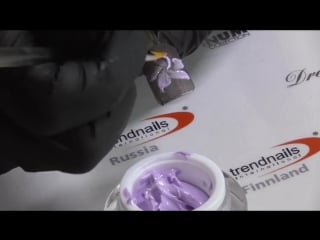 3d blume in der farbe plum von trendnails