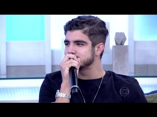 Fátima recebe caio castro no encontro