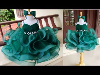 Diy princess style baby frock cutting and stitching ball gown making can can