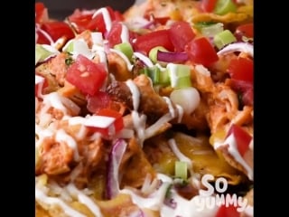 This is *nacho* average snack 😋 buffalo ranch nachos & korean bulgogi nachos!