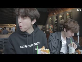 [sf9's travelog] young bin & jae yoon & cha ni in shake shack