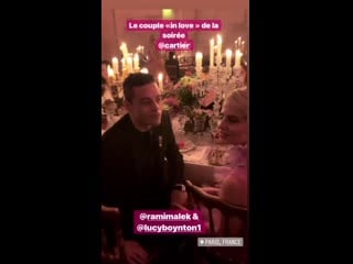 Rami malek & lucy boynton cartier paris