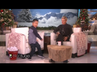 Ellen degeneres the adorable kai langer can’t feel his face when he’s with me