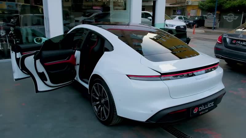 2020 porsche taycan exterior and interior details (incredible electric car)