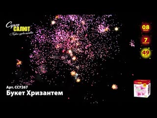 Салют ⭐букет хризантем⭐ 49 залпов сс7267