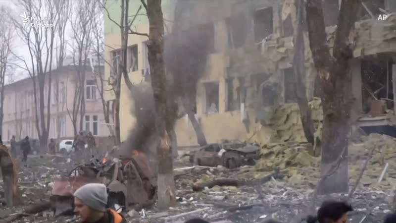 Увага, гэтыя кадры могуць вас устурбаваць❗️ як выглядаў абстрэл лякарні і раддому ў марыюпалі