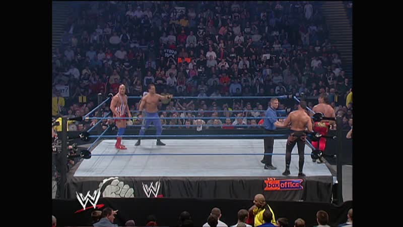 |wm| курт энгл и крис бенуа против эдди и чаво герреро uk rebellion 2002