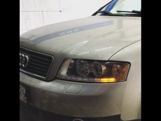 Audi a4 b6💥 ▫️ замена штатных выгоревших галогеновых линз на новые ксеноновые би линзы;
▫️ устаноа дневного ходового огня с ф