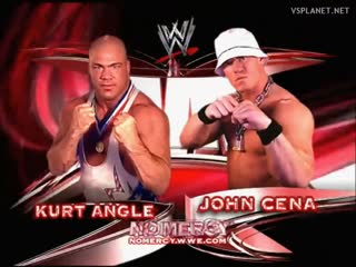 John cena vs kurt angle, wwe no mercy 2003