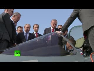 Yes, you can buy it putin shows erdogan russian 5th gen su 57 fighter jet