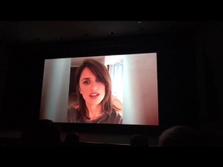 Penelopecruz sends her support via facetime for tribecafilmfestival